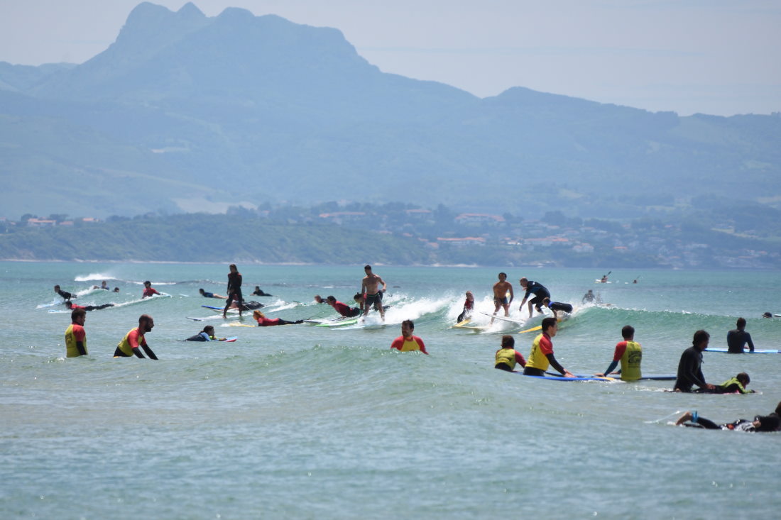 cote des basque surfing, first beach in front of the surfhostel biarritz