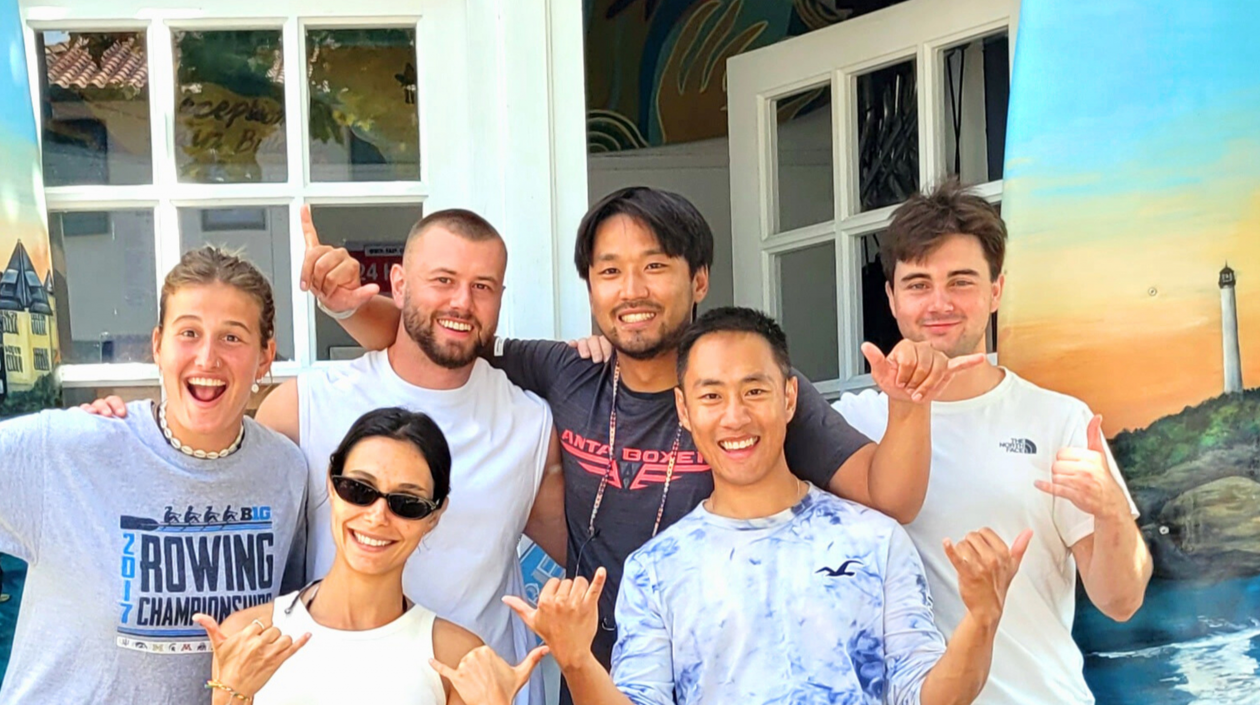 Guests In Front of Surf Hostel Biarritz Guests In Front of Surf Hostel Biarritz